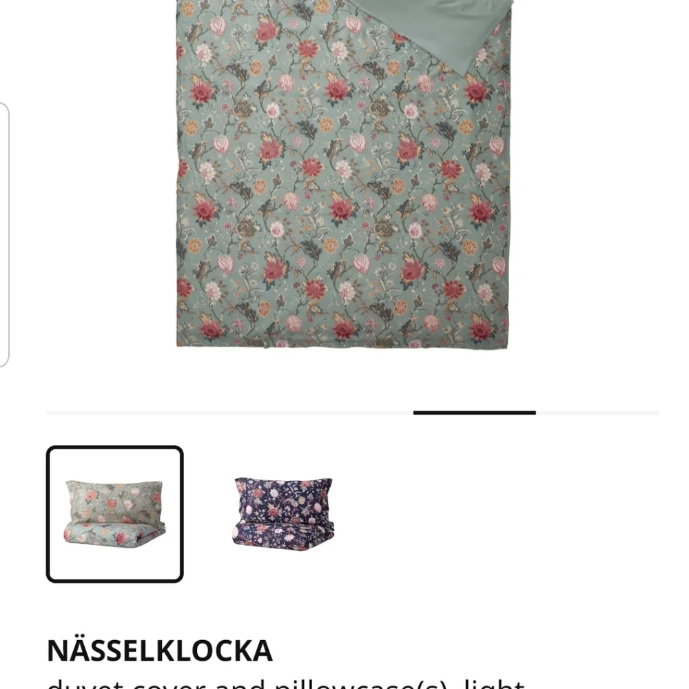 IKEA Floral Duvet Cover Set - Pink and Gray